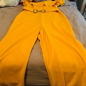Cute mustard pantsuit